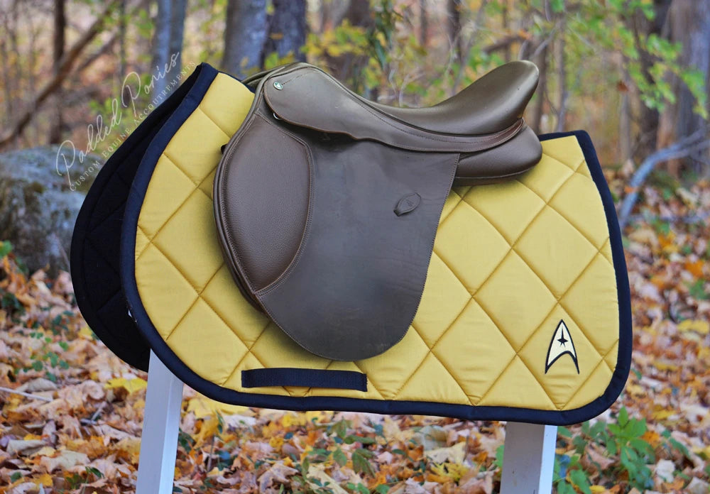 Star Trek Gold Captain Kirk Patch All Purpose Saddle Pad