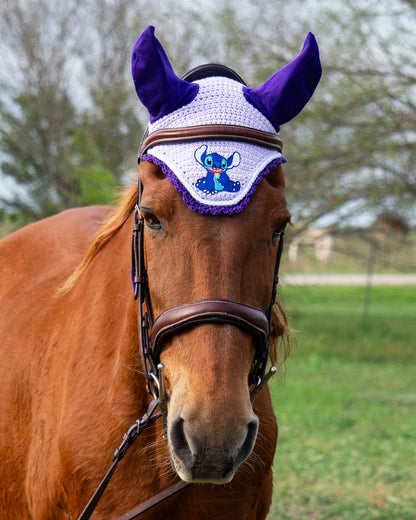 Purple and Lavender Disney Lilo and Stitch Pony Fly Veil Bonnet 