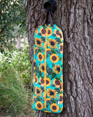 Custom Turquoise Sunflowers Bridle Bag
