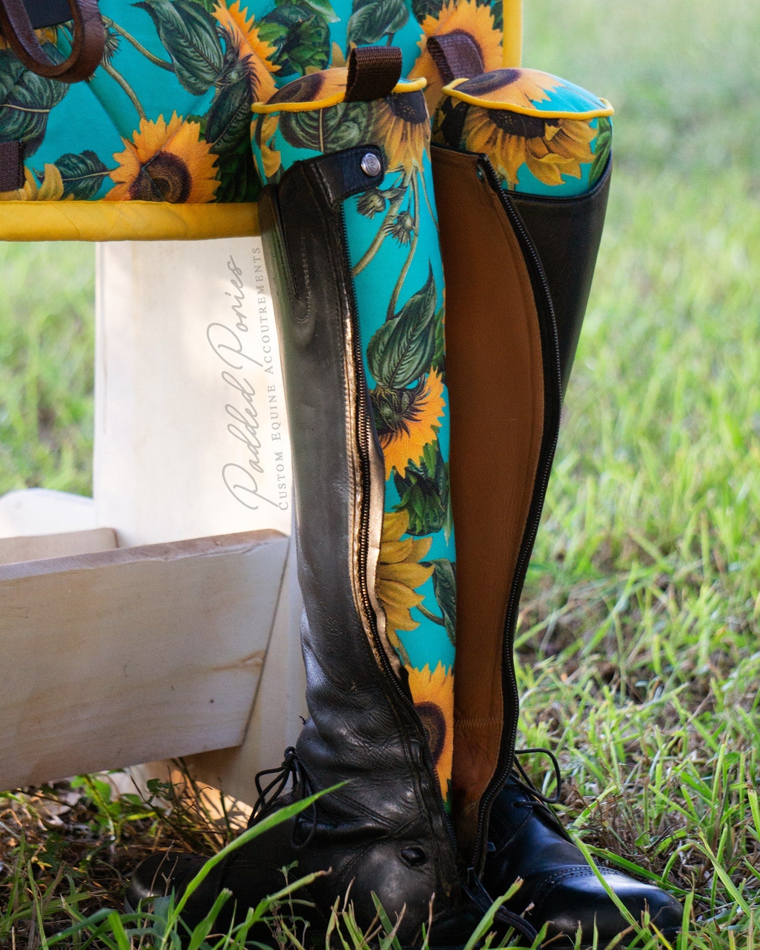 Turquoise Sunflowers Boot Trees - Sample Sale