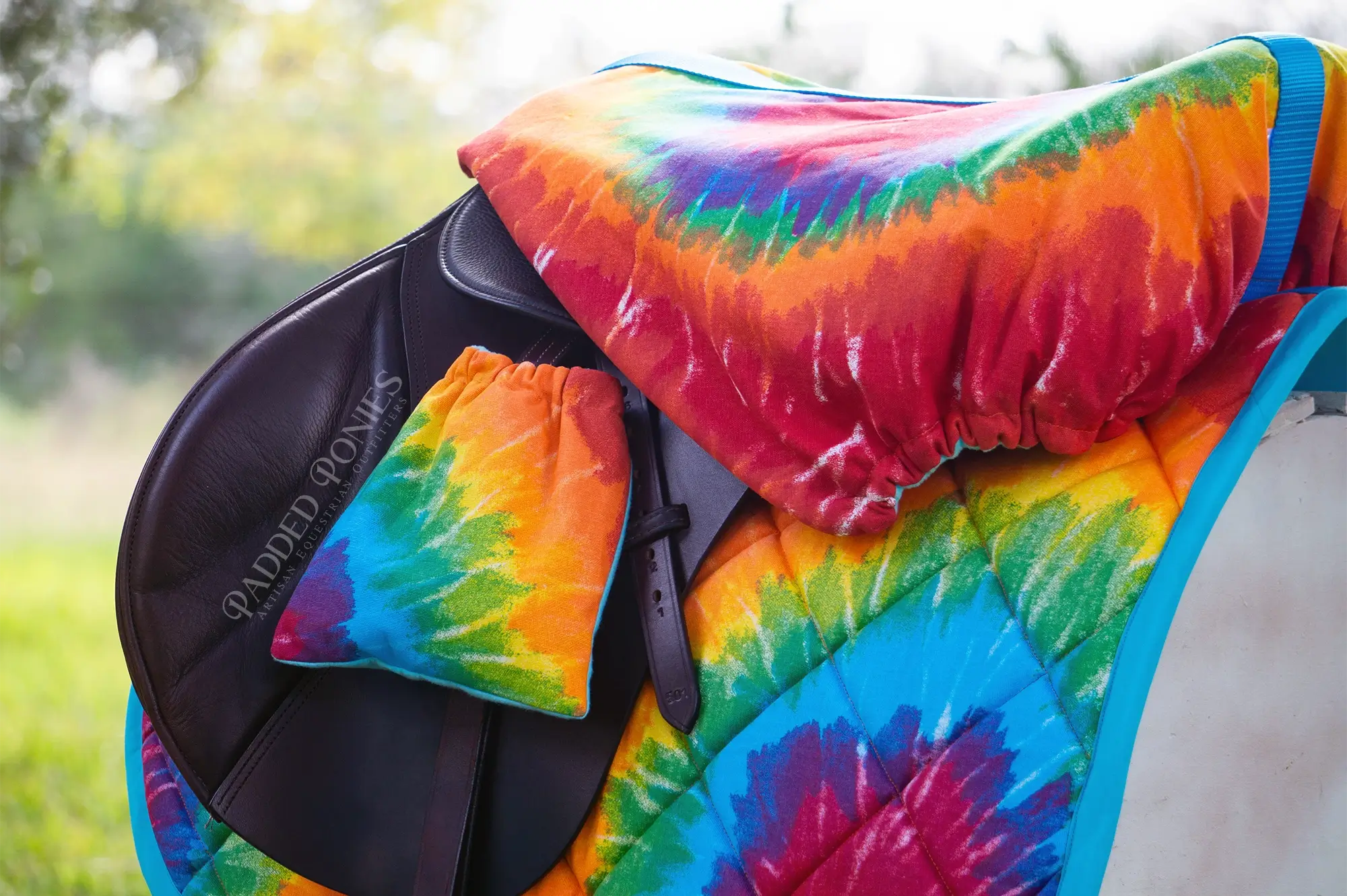 Custom Saddle Cover Tie Dye