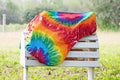 Rainbow Tie Dye Retro All Purpose Saddle Cover