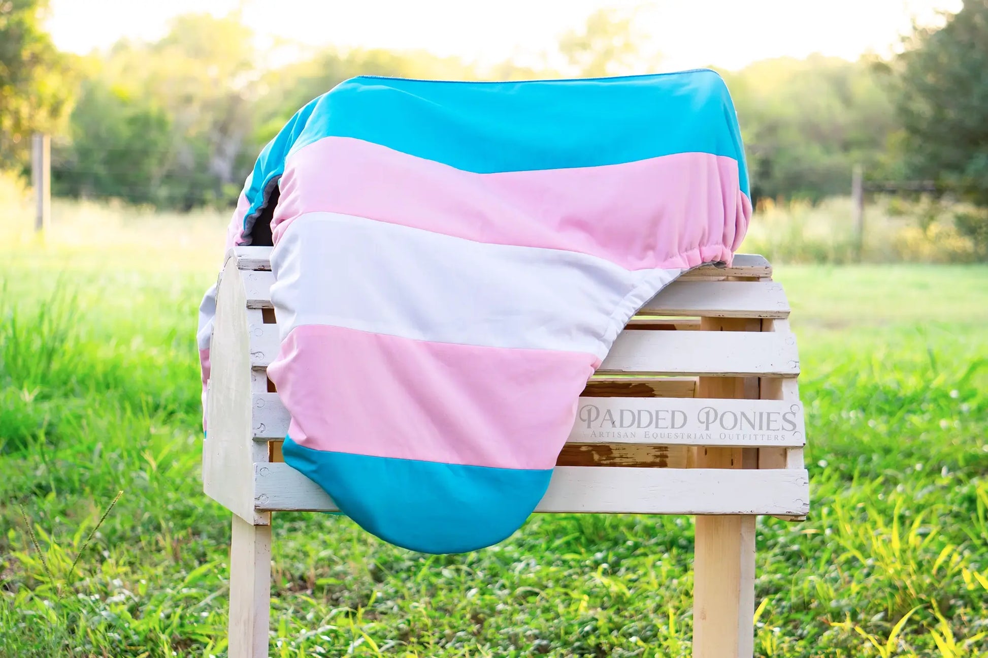 LGBTQ+ Transgender Flag Dressage Saddle Cover