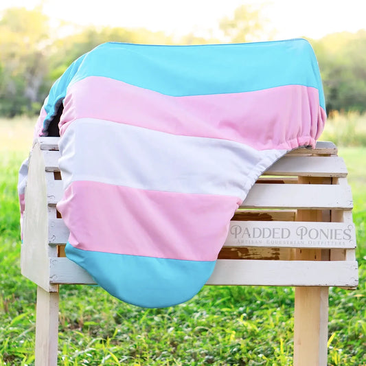 Transgender Pride Flag Dressage Saddle Cover