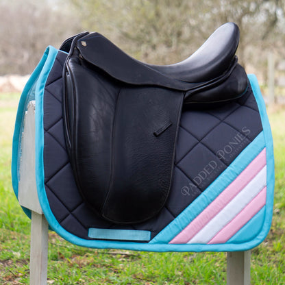 Transgender Pride Corner Flag Dressage Saddle Pad