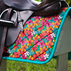 Tropical Paradise Colorful Floral All Purpose Saddle Pad