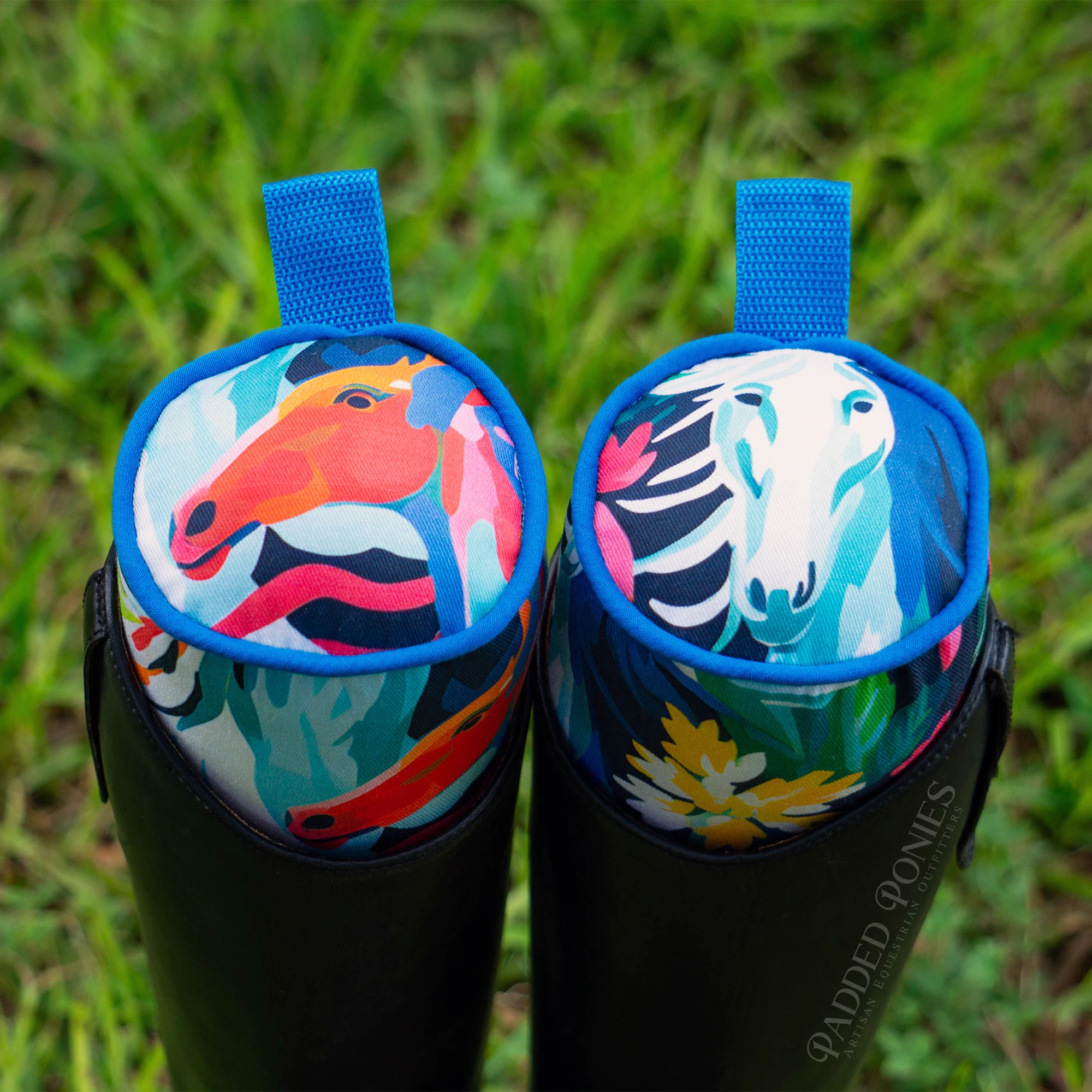 Painted Rainbow Wild Horses Print Tall Boot Tree Stuffers