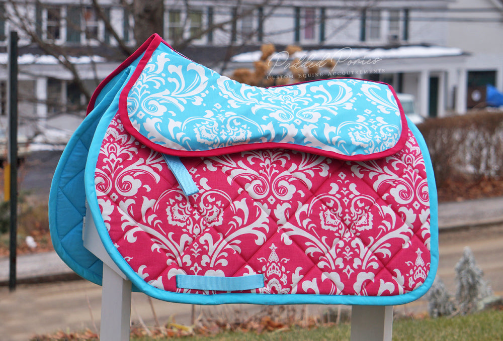Custom Damask Print Memory Foam Half Pad