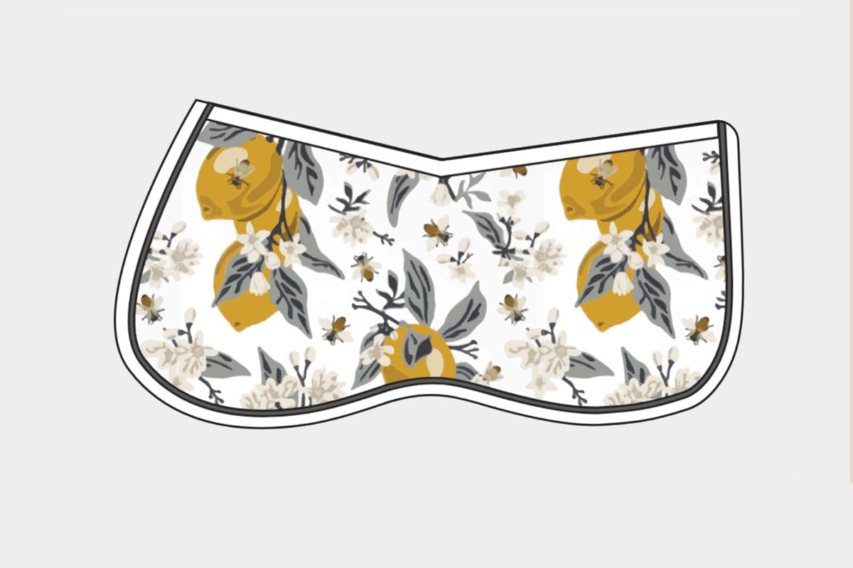 Custom Lemons and Bees Memory Foam Half Pad