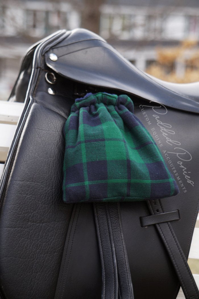 Custom Stirrup Covers Plaid Flannel