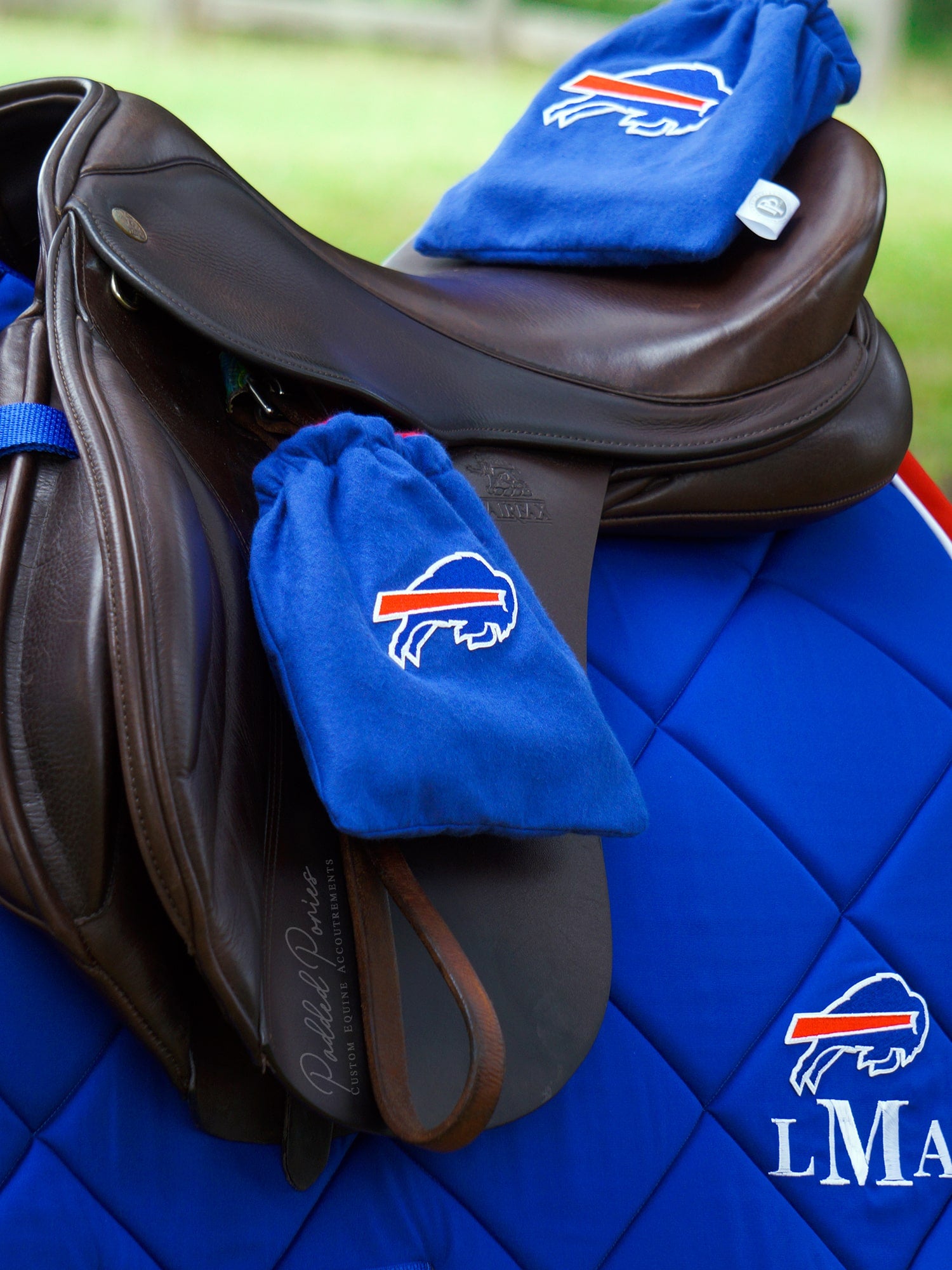 Custom Stirrup Covers Professional Sports Patch
