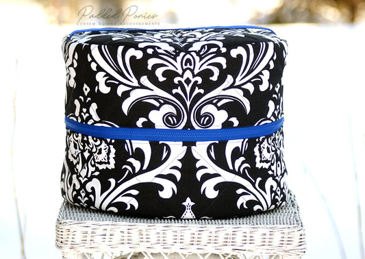 Custom Damask Print Round Helmet/Hat Bag