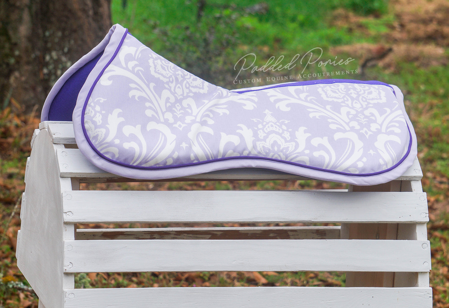 Custom Damask Print Memory Foam Half Pad