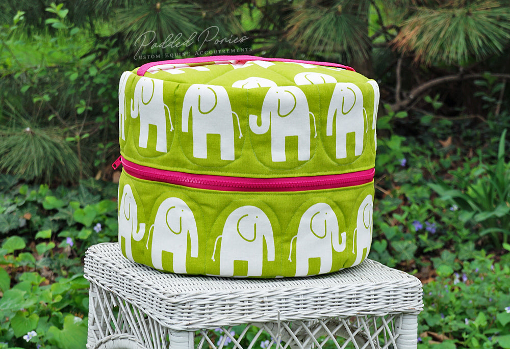 Custom Elephants Round Helmet/Hat Bag