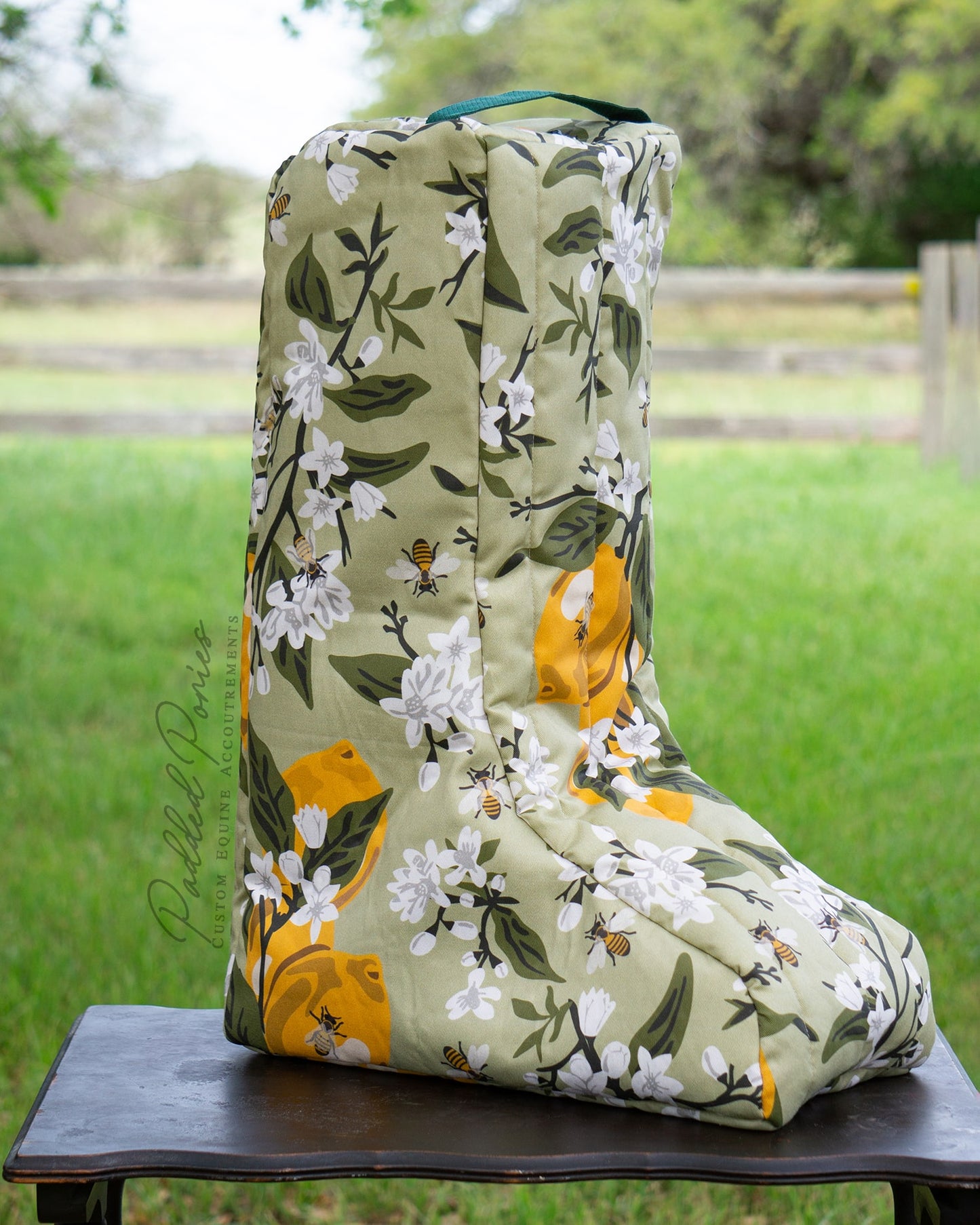 Custom Lemons & Bees Tall Boot Bag