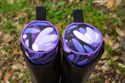 Custom Purple Moonflowers English Boot Trees