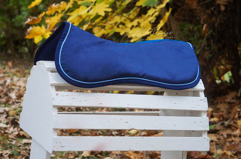 Navy Blue Suede Comfort Memory Foam Jump Half Pad