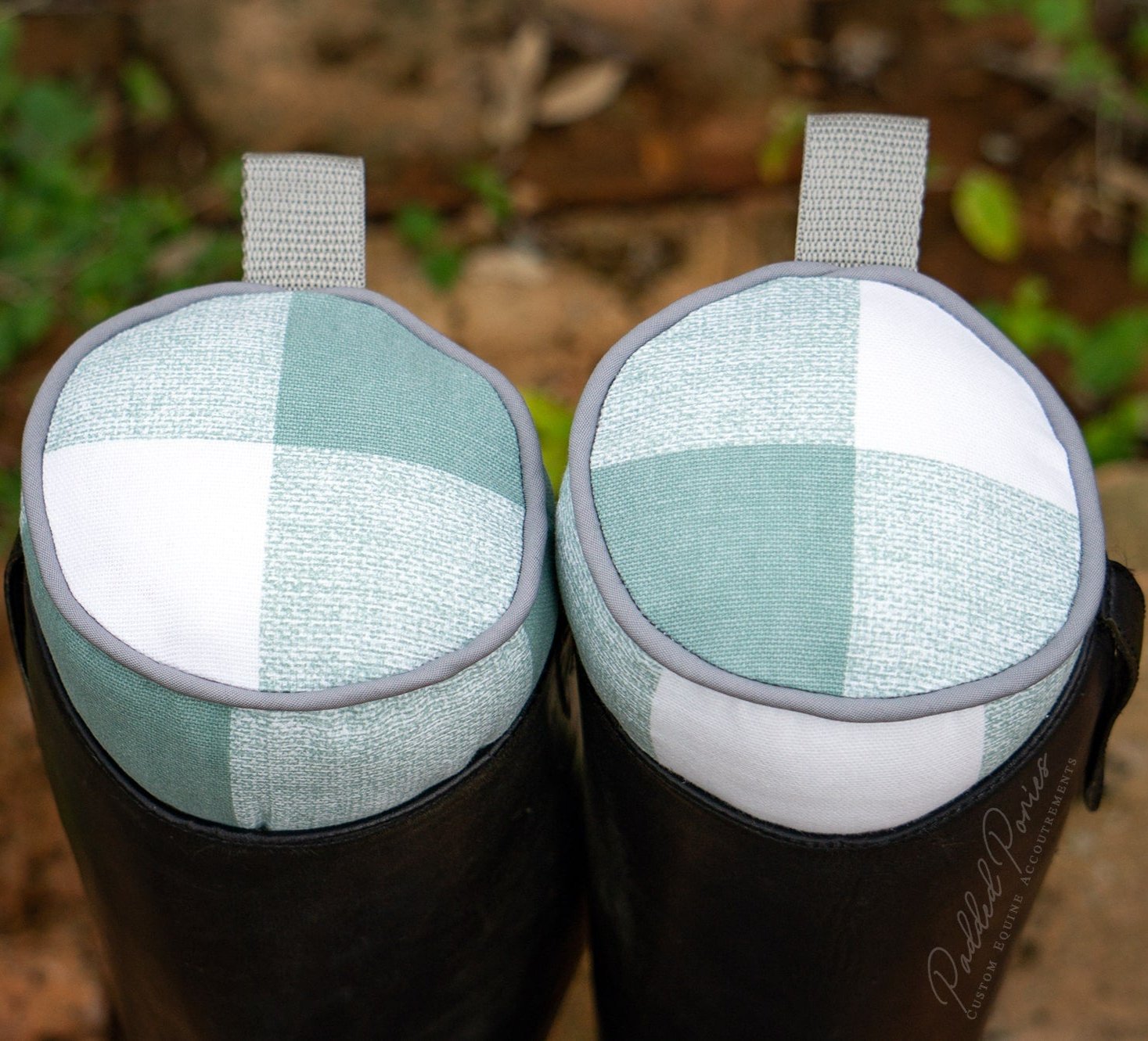 Seafoam Green Buffalo Plaid Boot Tree Stuffers
