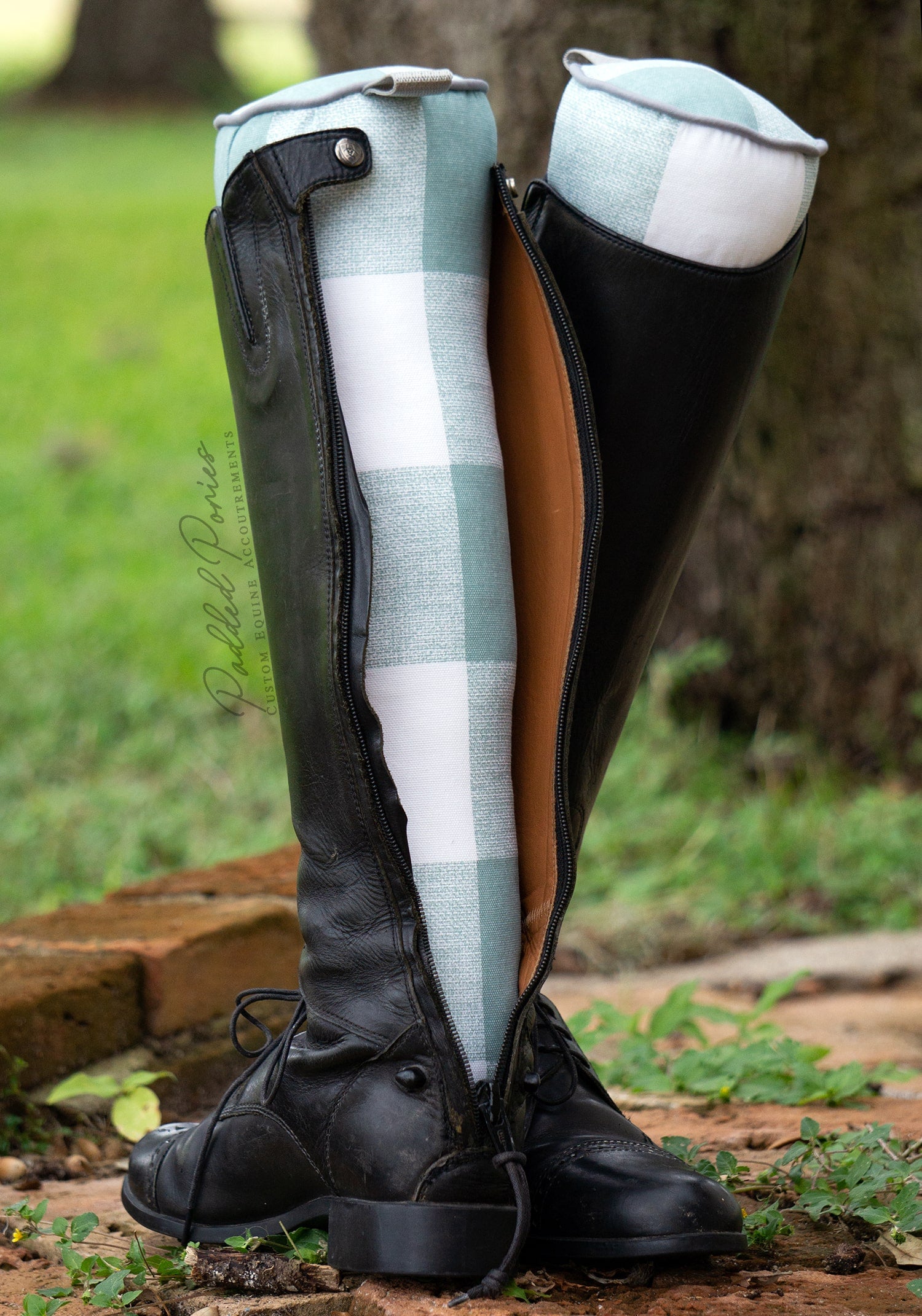 Seafoam Green Buffalo Plaid Boot Tree Stuffers