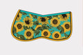 Custom Turquoise Sunflowers Memory Foam Half Pad