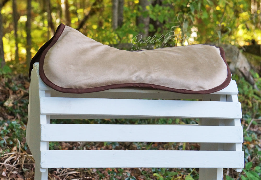 Tan and Brown Suede Comfort Memory Foam Jump Half Pad