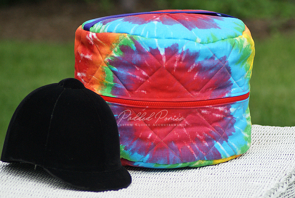 Custom Tie Dye Round Helmet Bag