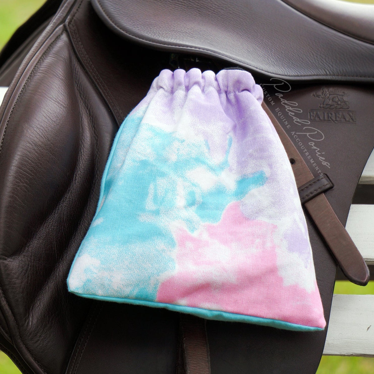 Pastel Rainbow Tie Dye Stirrup Covers