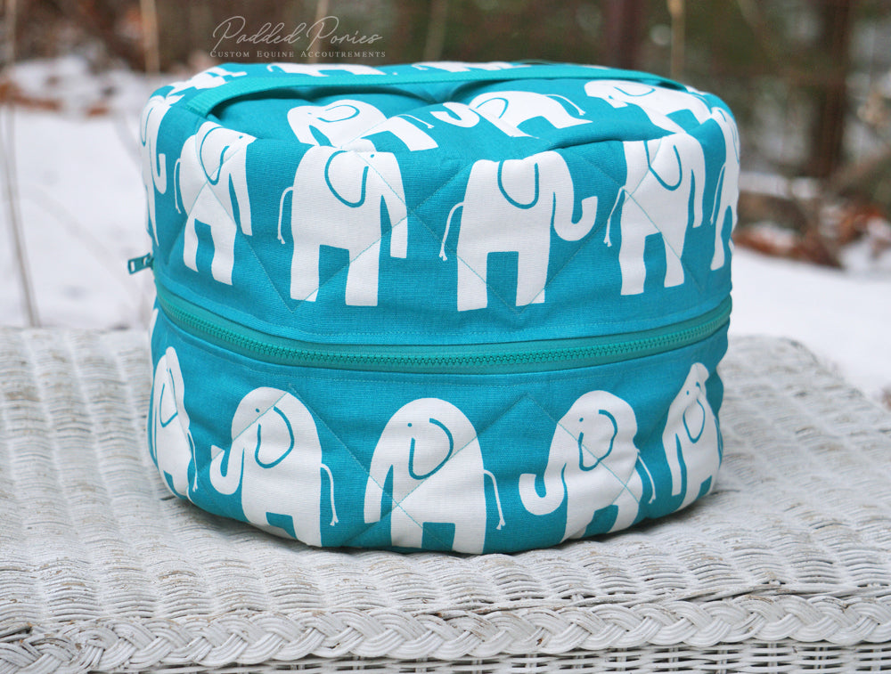 Custom Elephants Round Helmet/Hat Bag