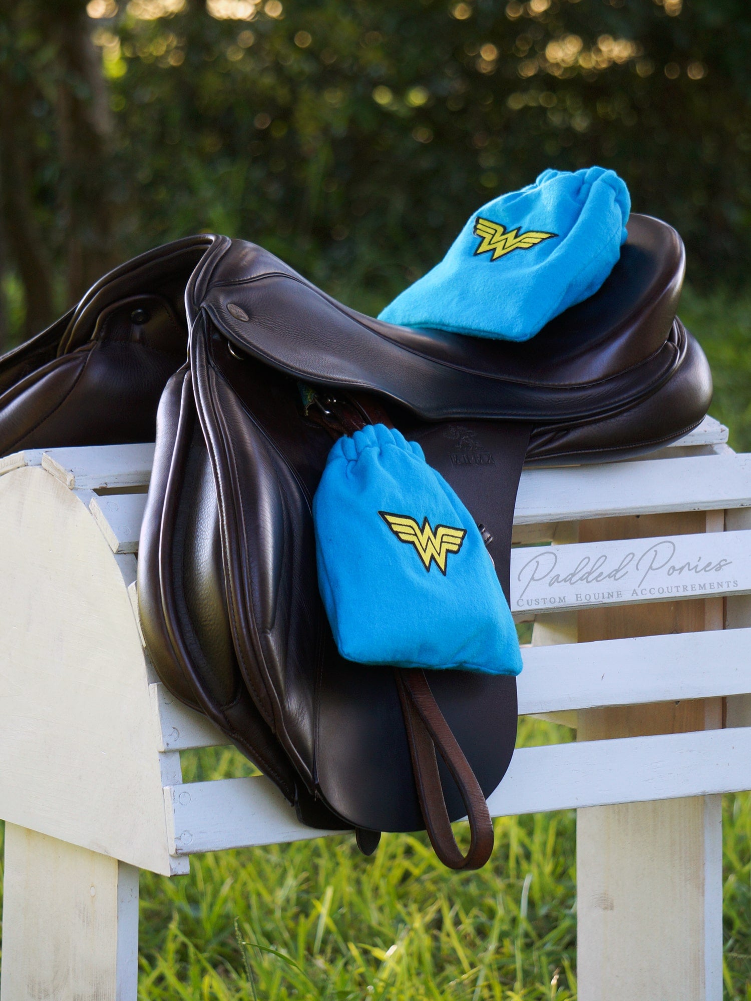 Custom Stirrup Covers Superhero/Villains Patch