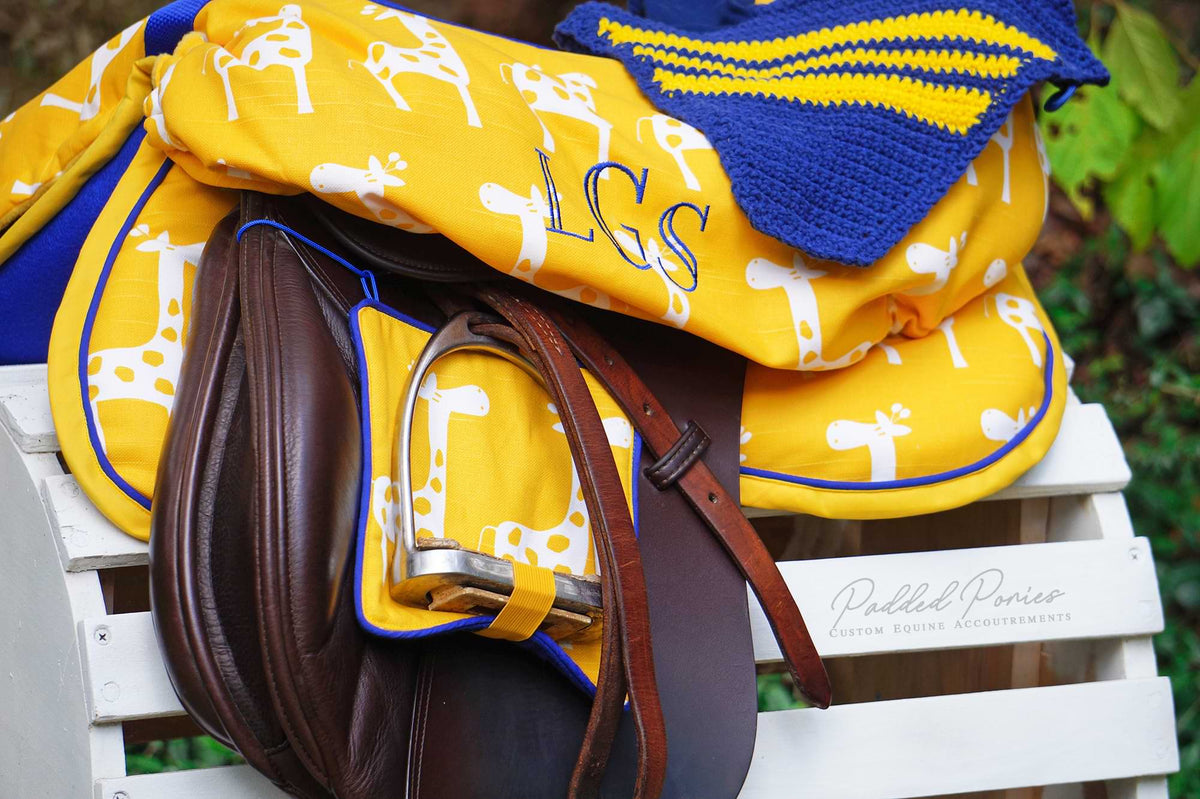 Royal Blue and Yellow Stripe Fly Bonnet